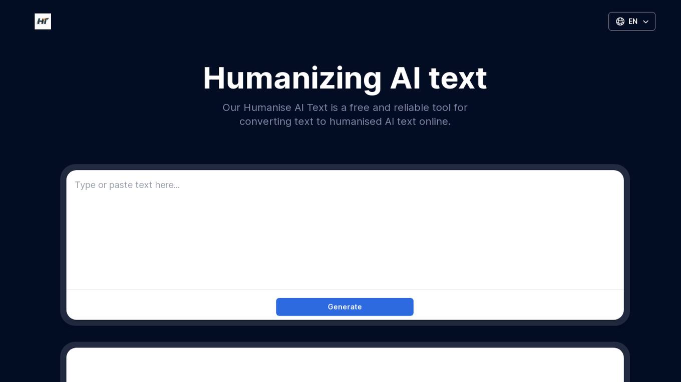 Humanizing AI Text screenshot