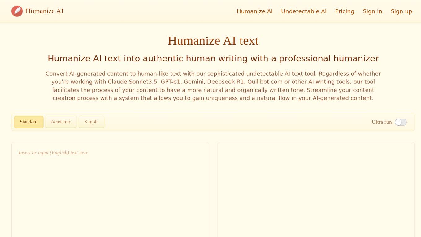 Humanize AI Screenshot