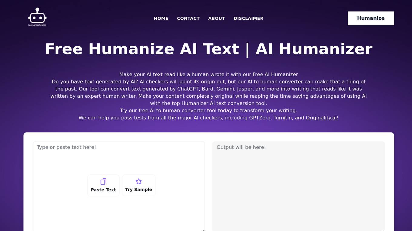 HumanizeText.io Screenshot