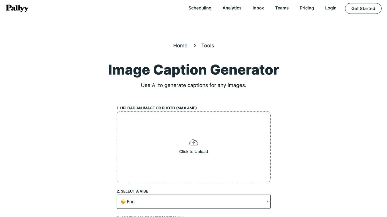 Image Caption Generator Screenshot