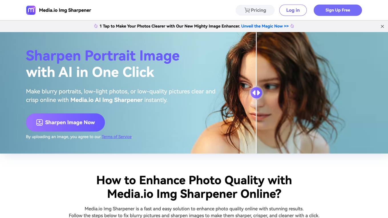 Media.io Img Sharpener screenshot