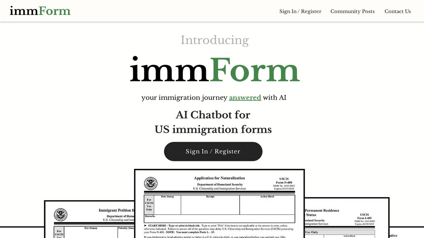 immForm screenshot