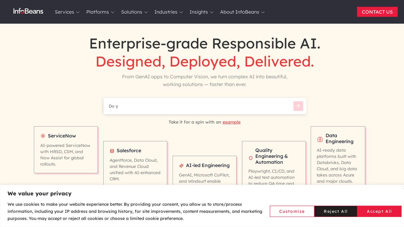 InfoBeans Screenshot