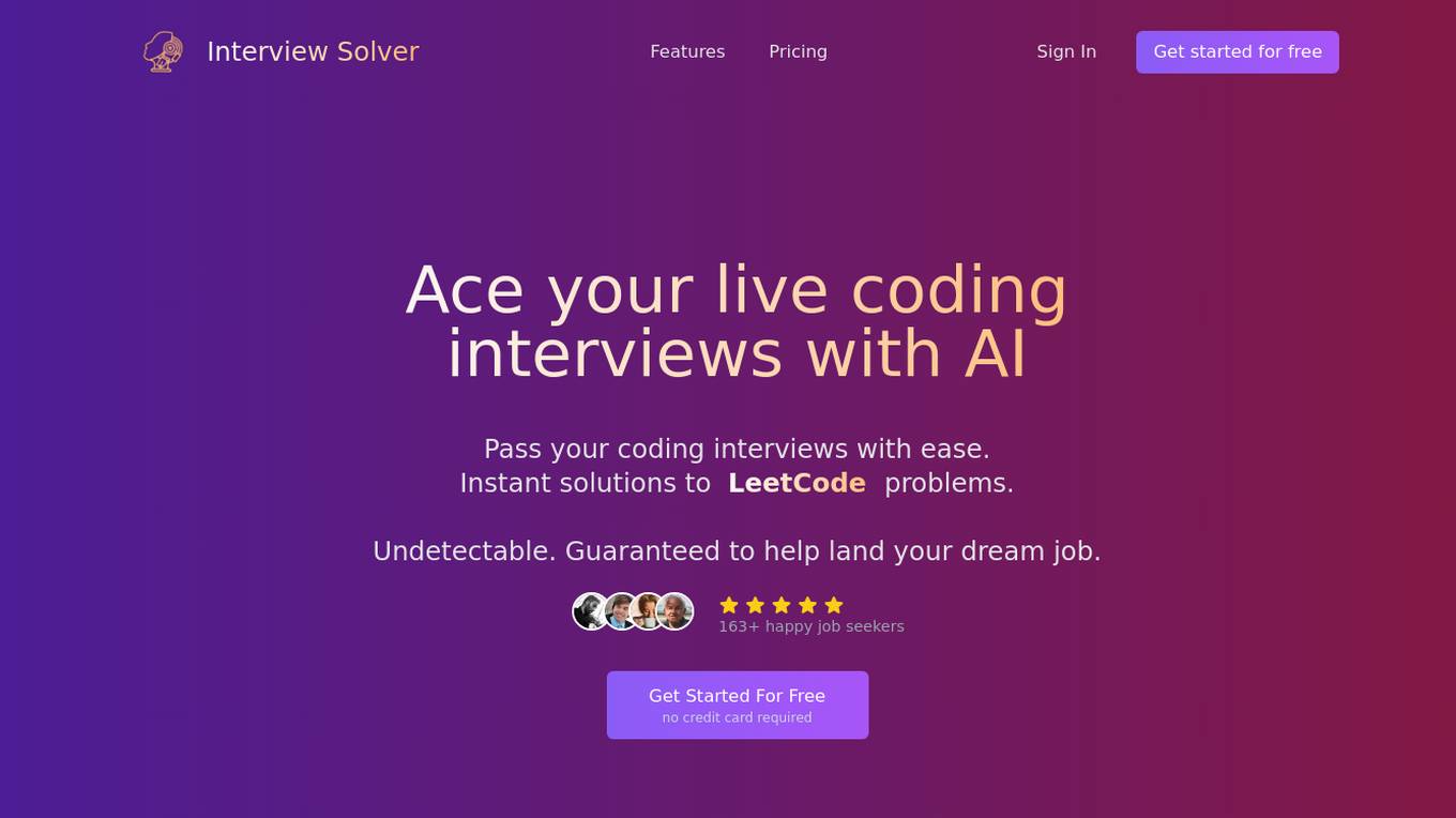 Interview Solver Screenshot