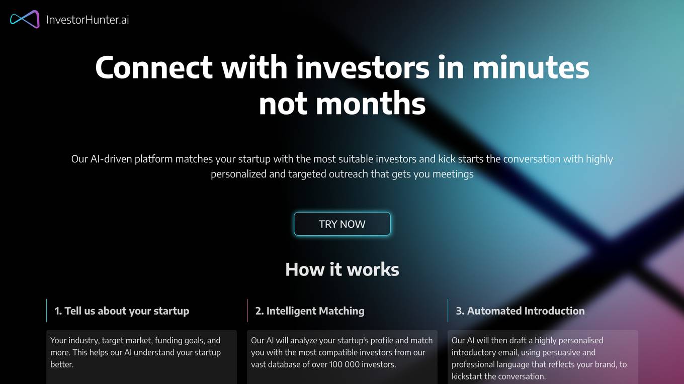 AI-Driven Investor Matching Platform Screenshot