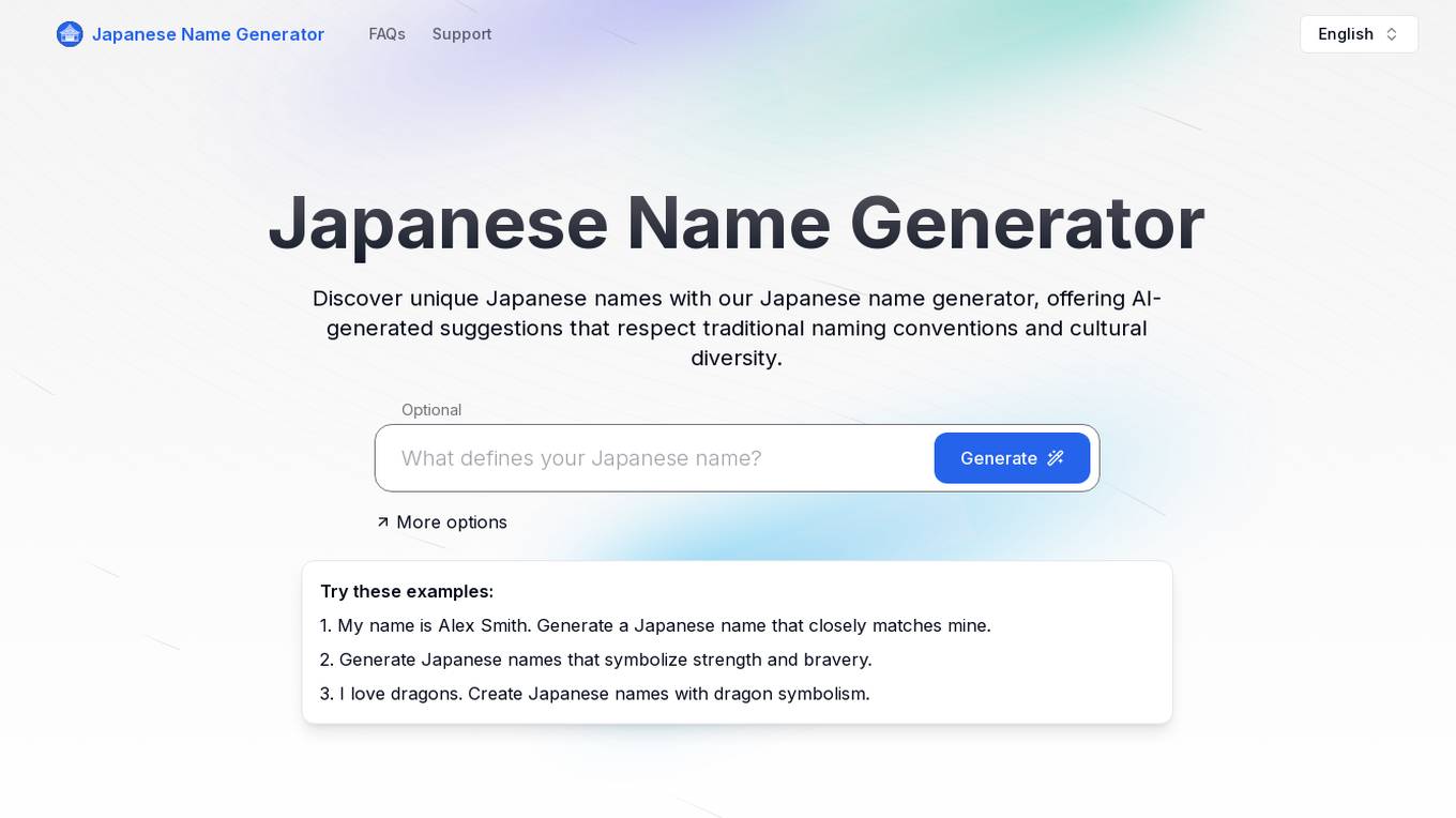 Japanese Name Generator Screenshot