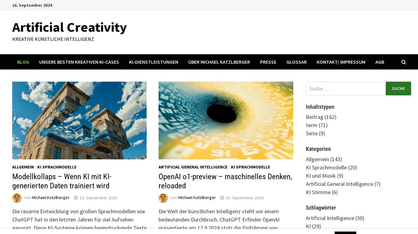 Artificial Creativity - KREATIVE KÜNSTLICHE INTELLIGENZ Screenshot