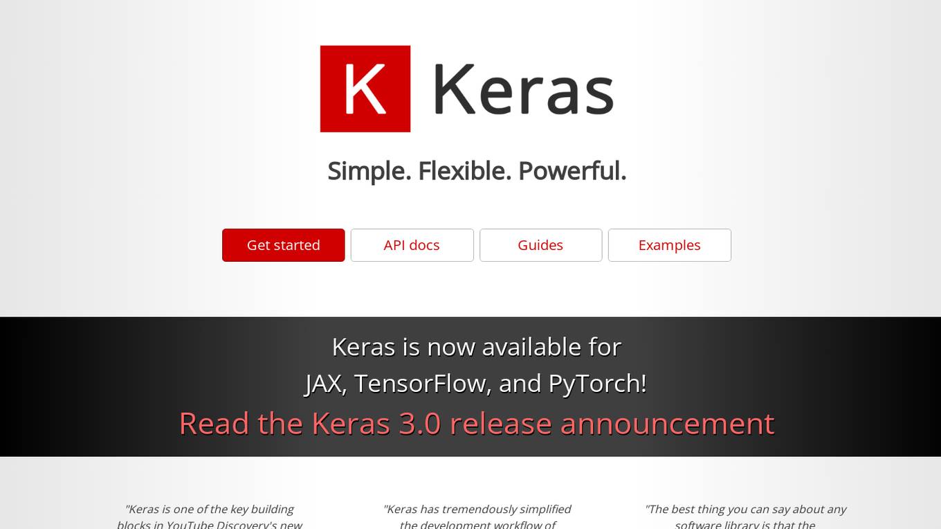 Keras Screenshot