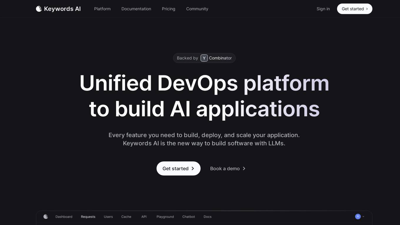 Unified DevOps platform to build AI applications Screenshot