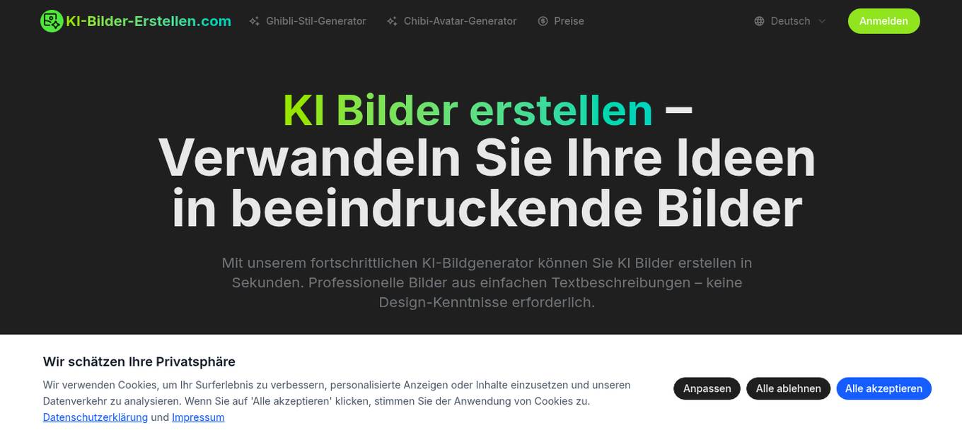 KI-Bilder-Erstellen.com screenshot
