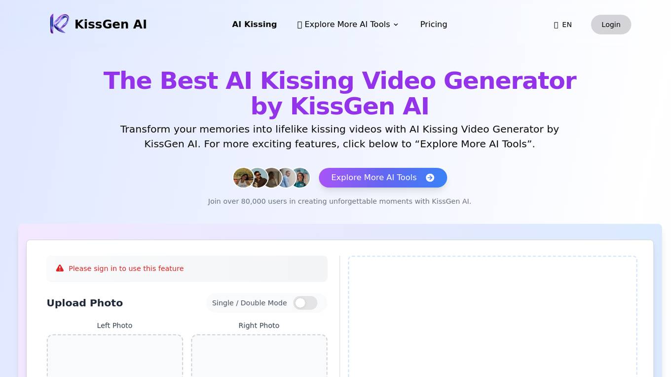 KissGen AI Screenshot