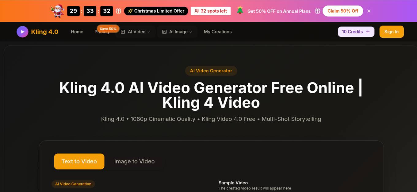 Kling 4.0 Screenshot
