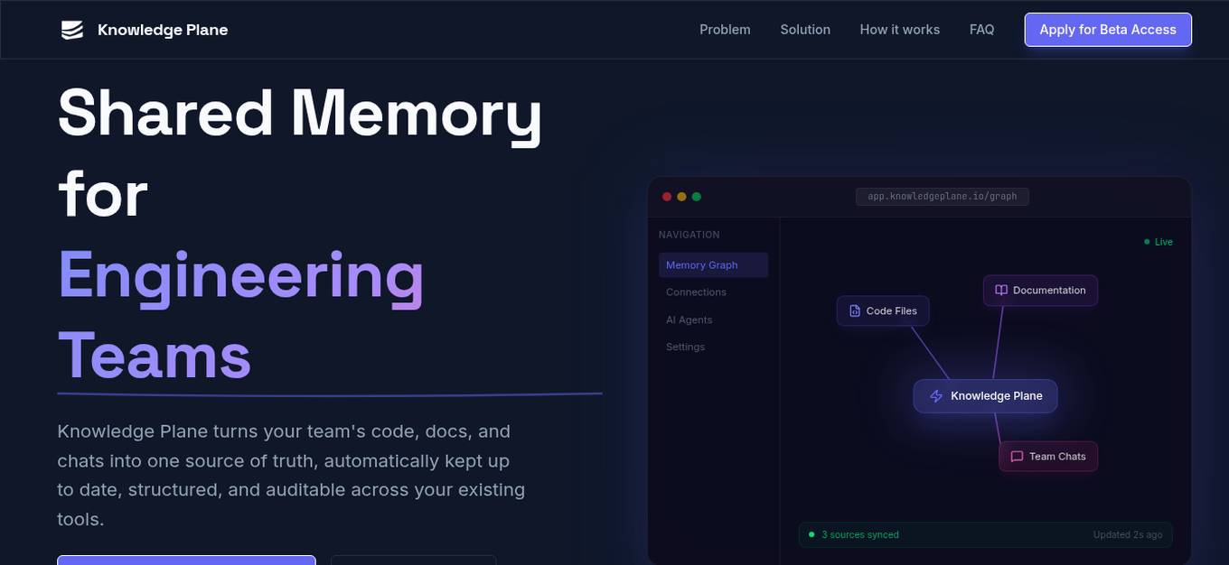 Knowledge Plane Screenshot