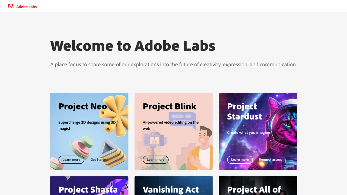 Adobe Labs screenshot