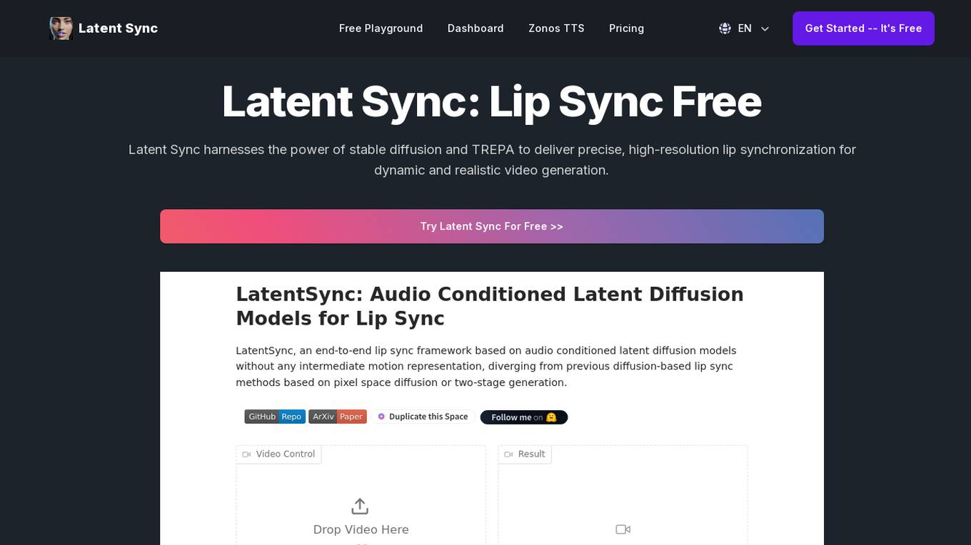 Latent Sync Screenshot