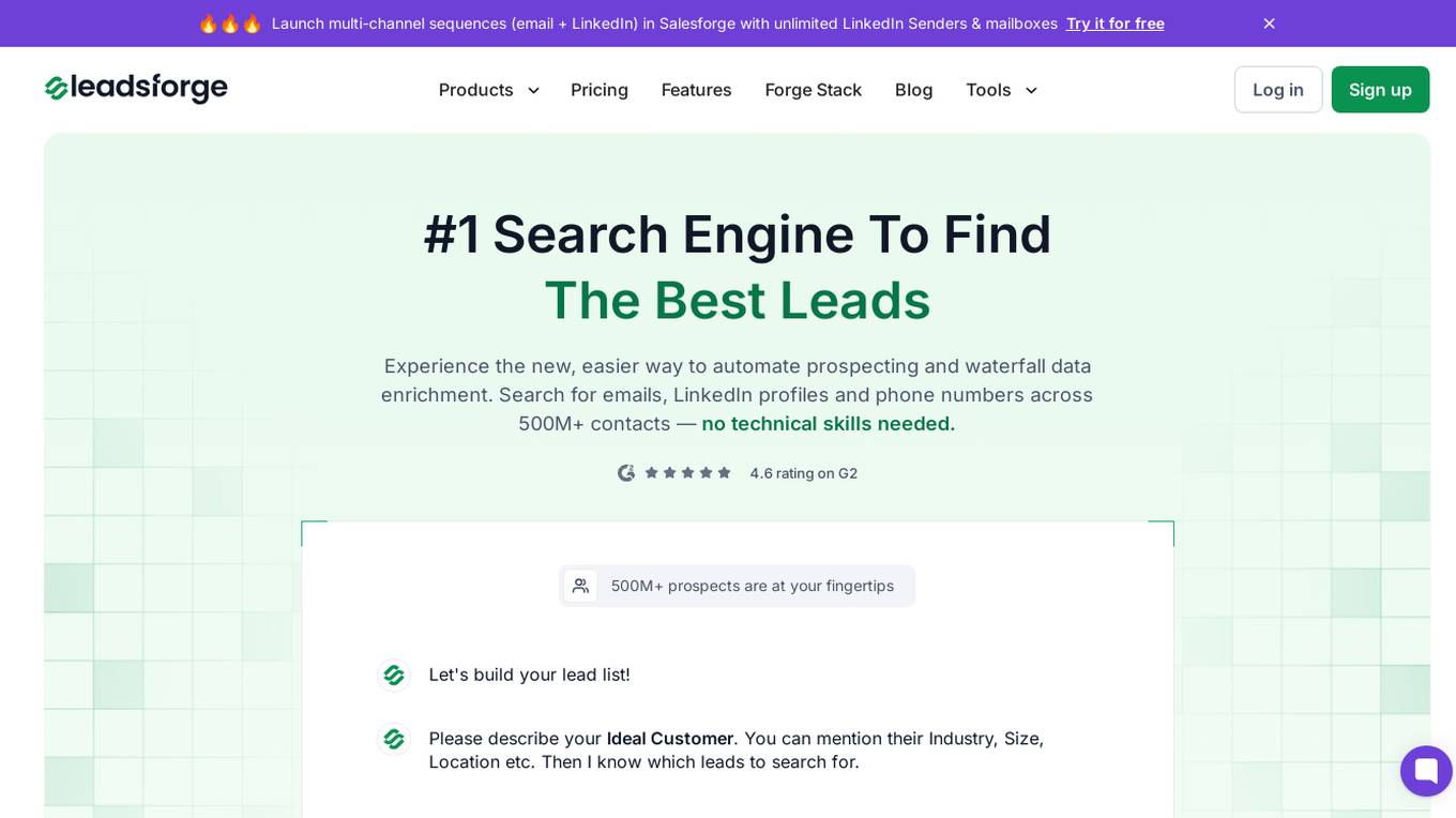 Leadsforge Screenshot