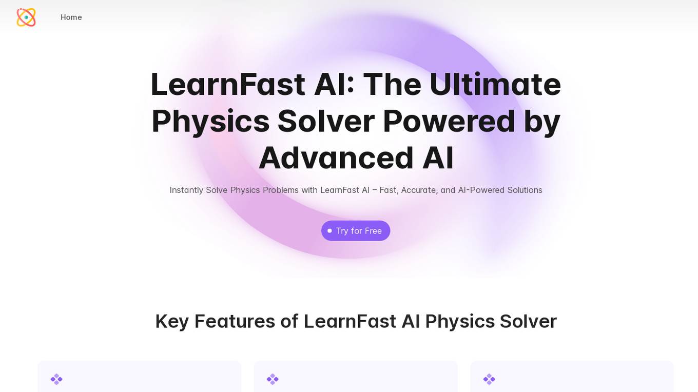 LearnFast AI Physics Solver Screenshot