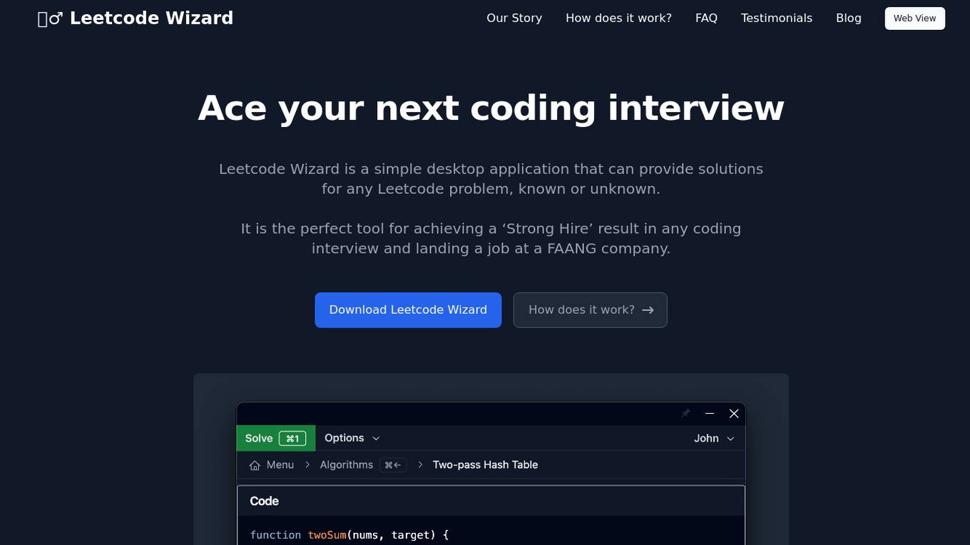 Leetcode Wizard Screenshot