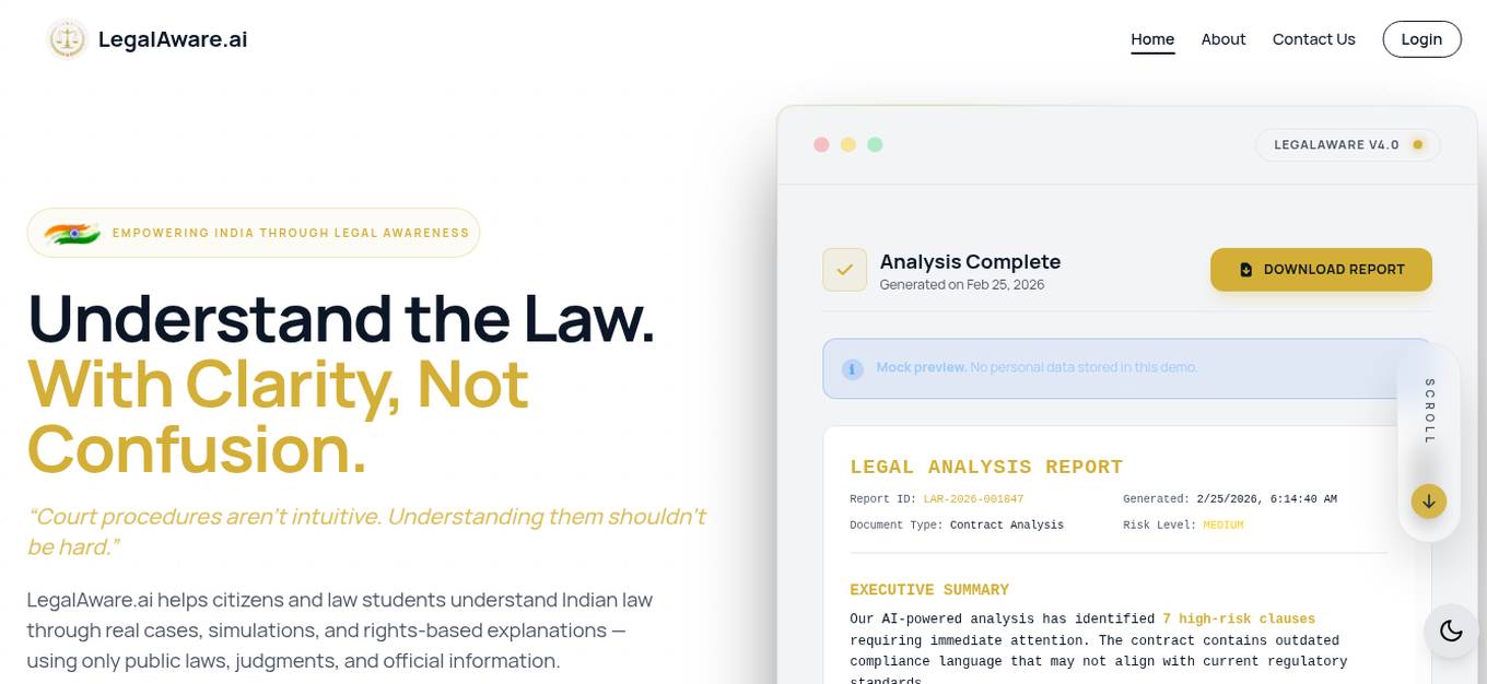 LegalAware.ai Screenshot