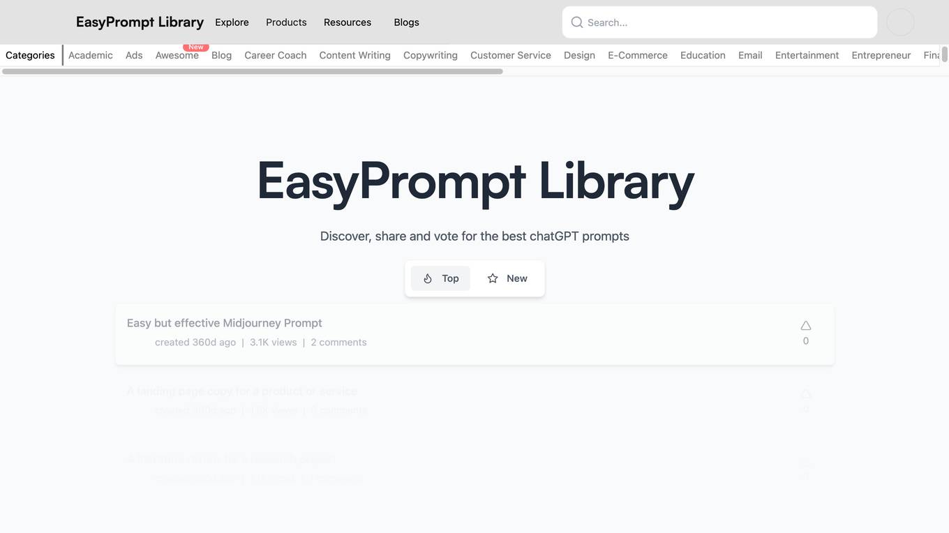 EasyPrompt Library Screenshot