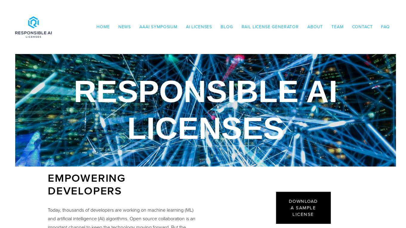 Responsible AI Licenses (RAIL) screenshot