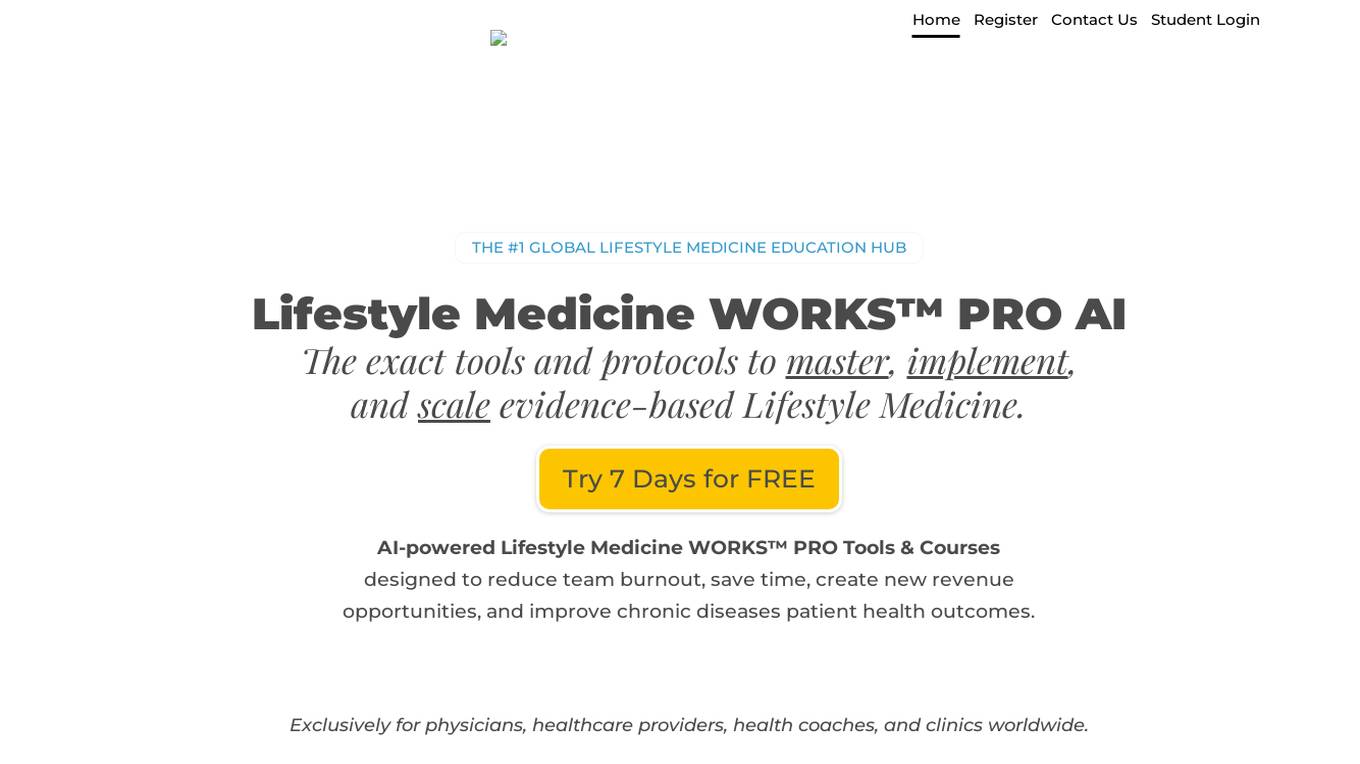 Lifestyle Medicine WORKS™ PRO AI Screenshot