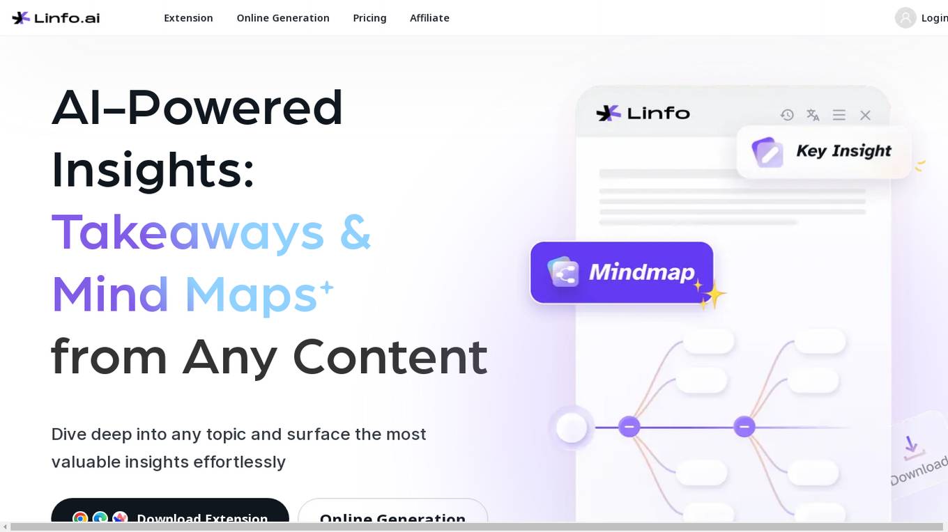 Linfo.ai screenshot