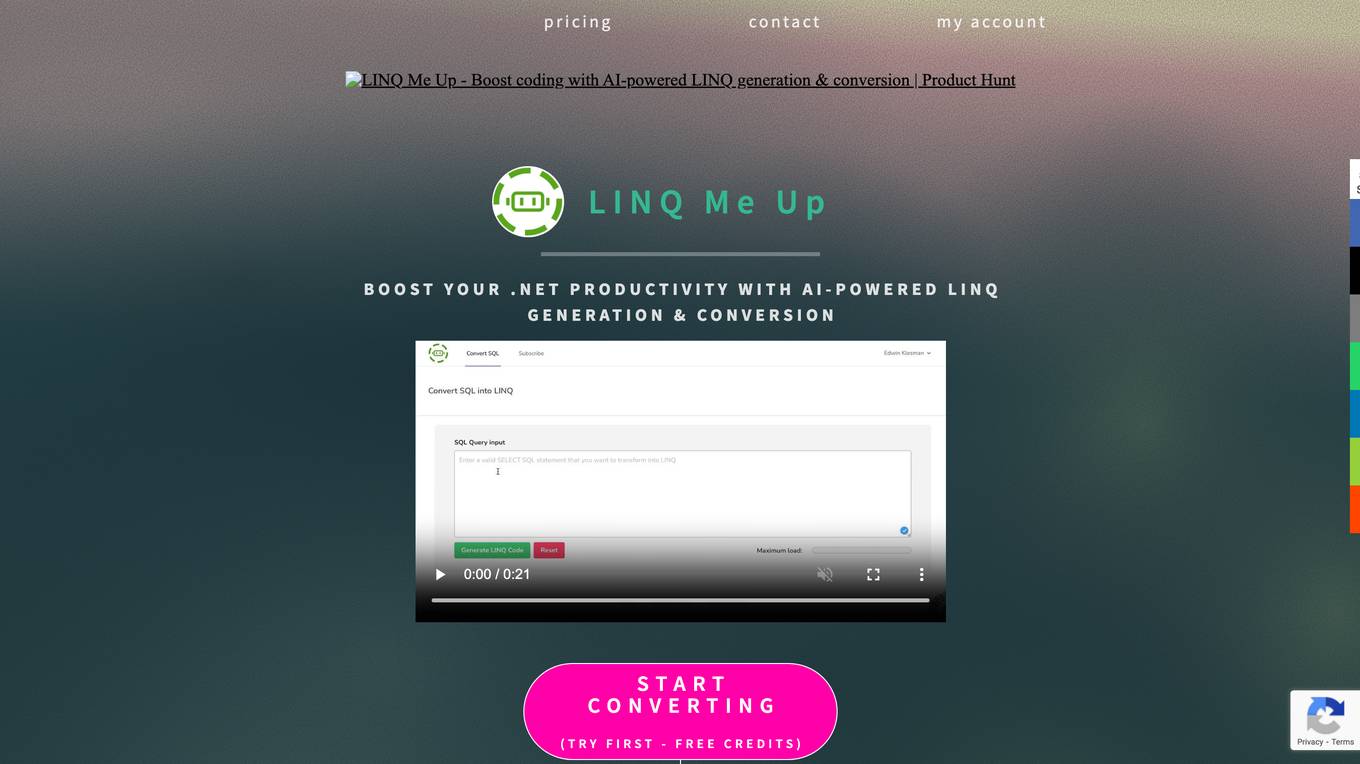 LINQ Me Up Screenshot