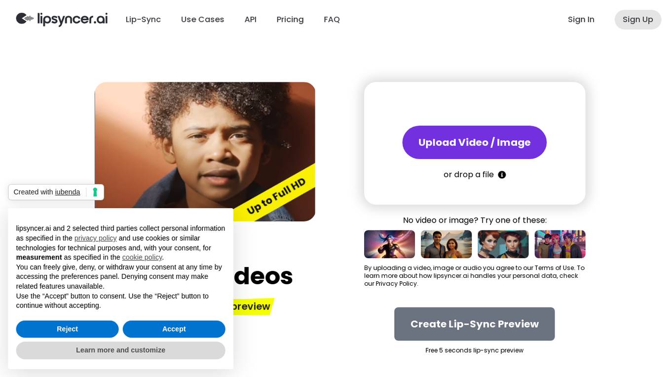 Lipsyncer.ai screenshot