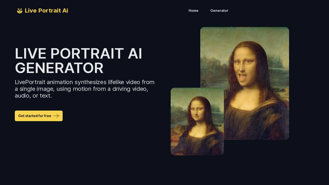 Live Portrait Ai Generator Screenshot