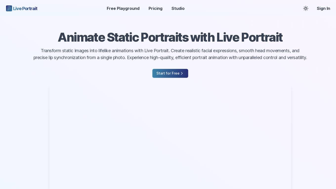 Live Portrait Screenshot