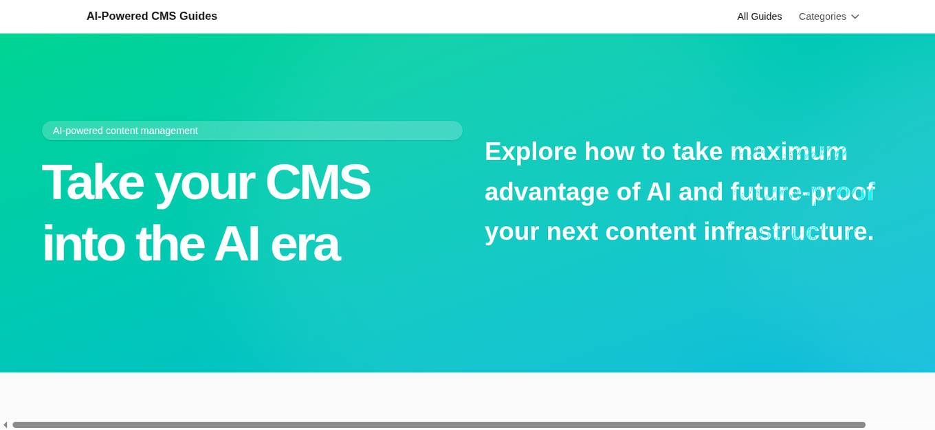 AI-Powered CMS Guides Screenshot