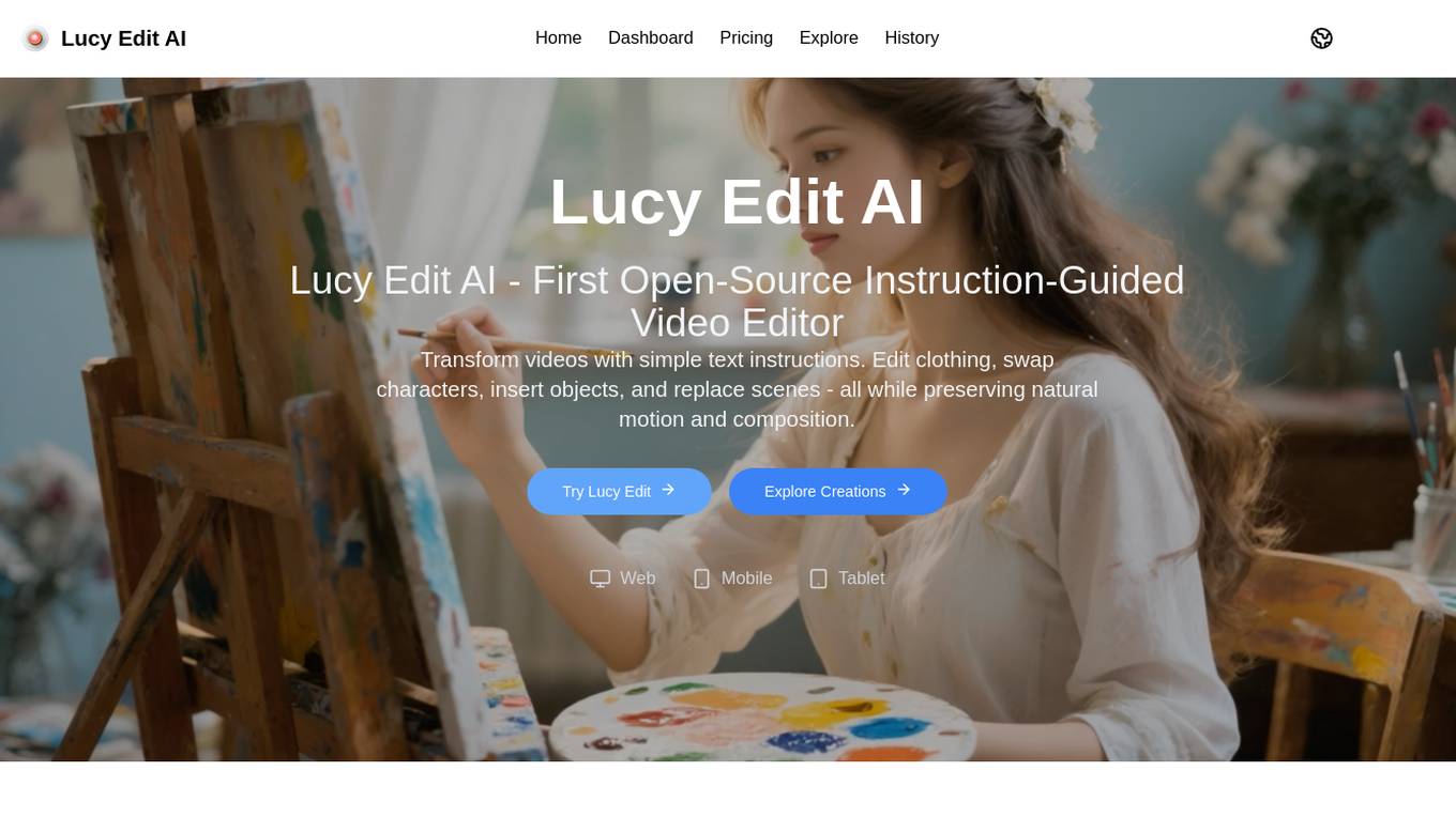 Lucy Edit AI Screenshot