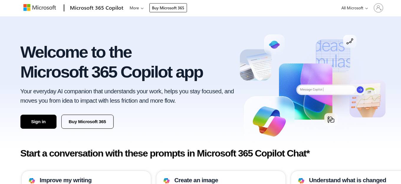 Microsoft 365 Copilot Screenshot