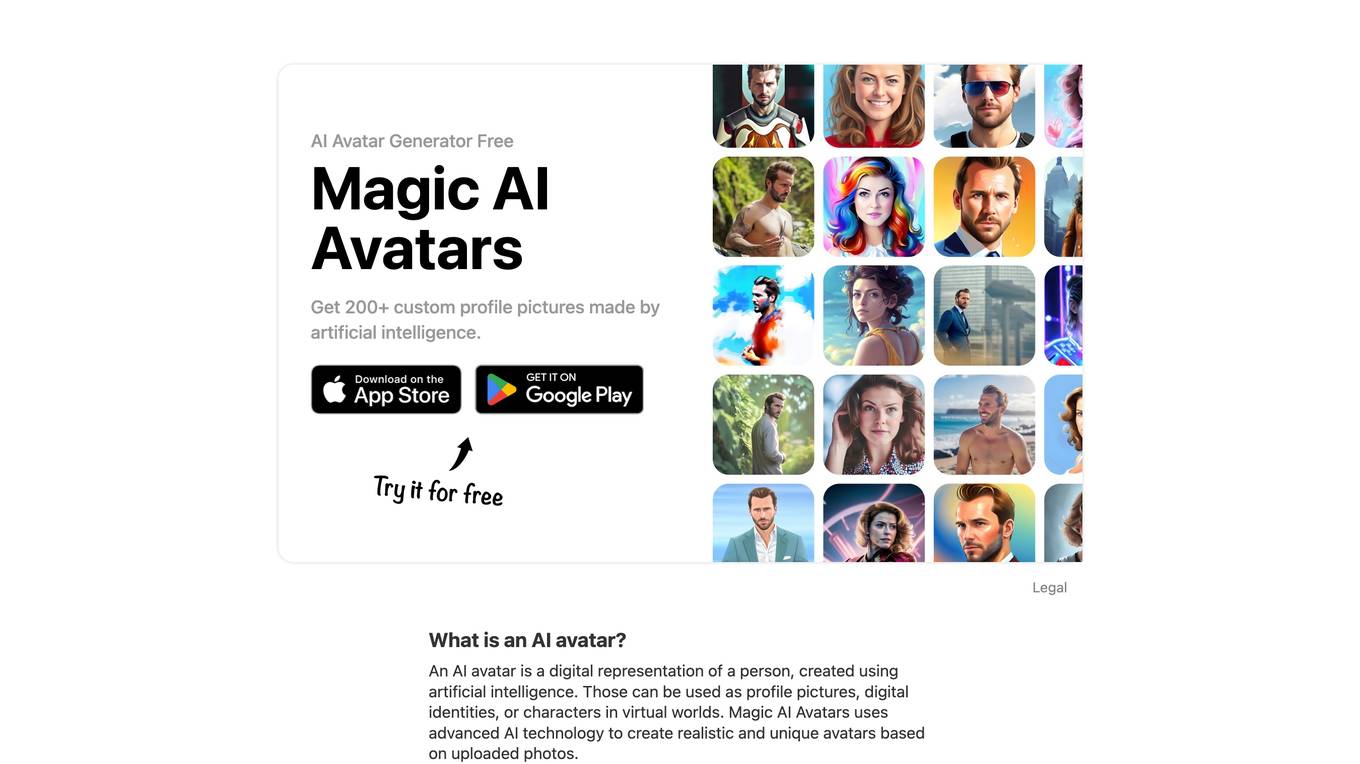 Magic AI Avatars Screenshot