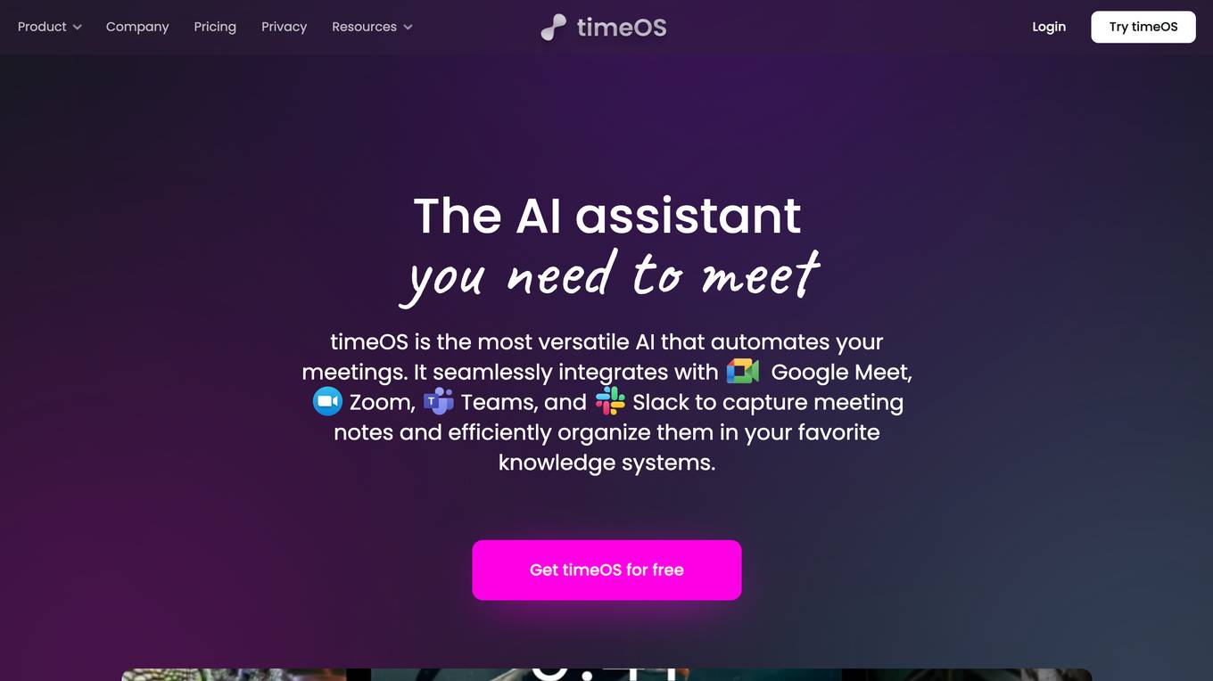 timeOS screenshot