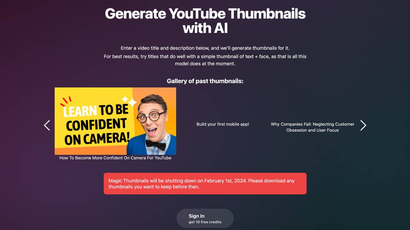 Magic Thumbnails screenshot