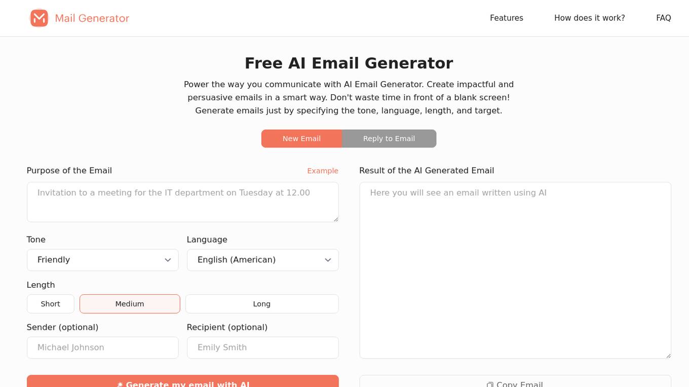 MailGenerator.ai screenshot