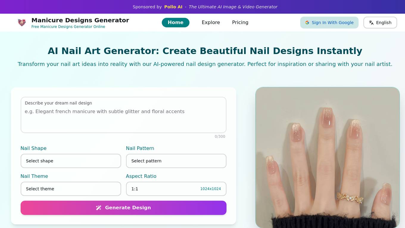 AI Manicure Designer Screenshot