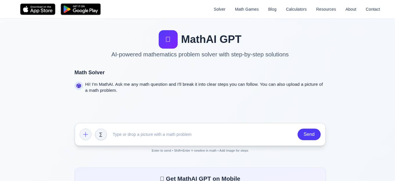 MathAI GPT Screenshot