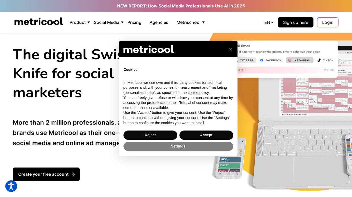 Metricool Screenshot