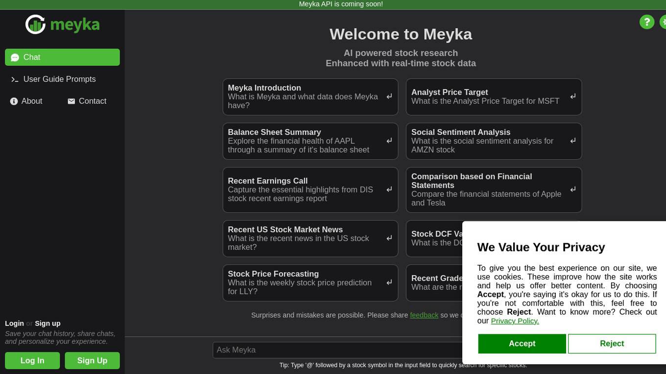 Meyka Share Chat Screenshot