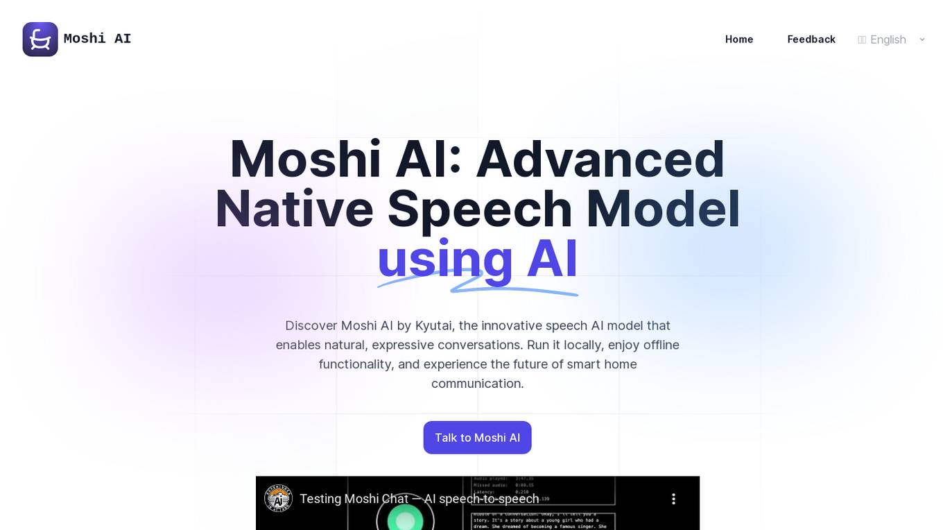 Moshi AI Screenshot