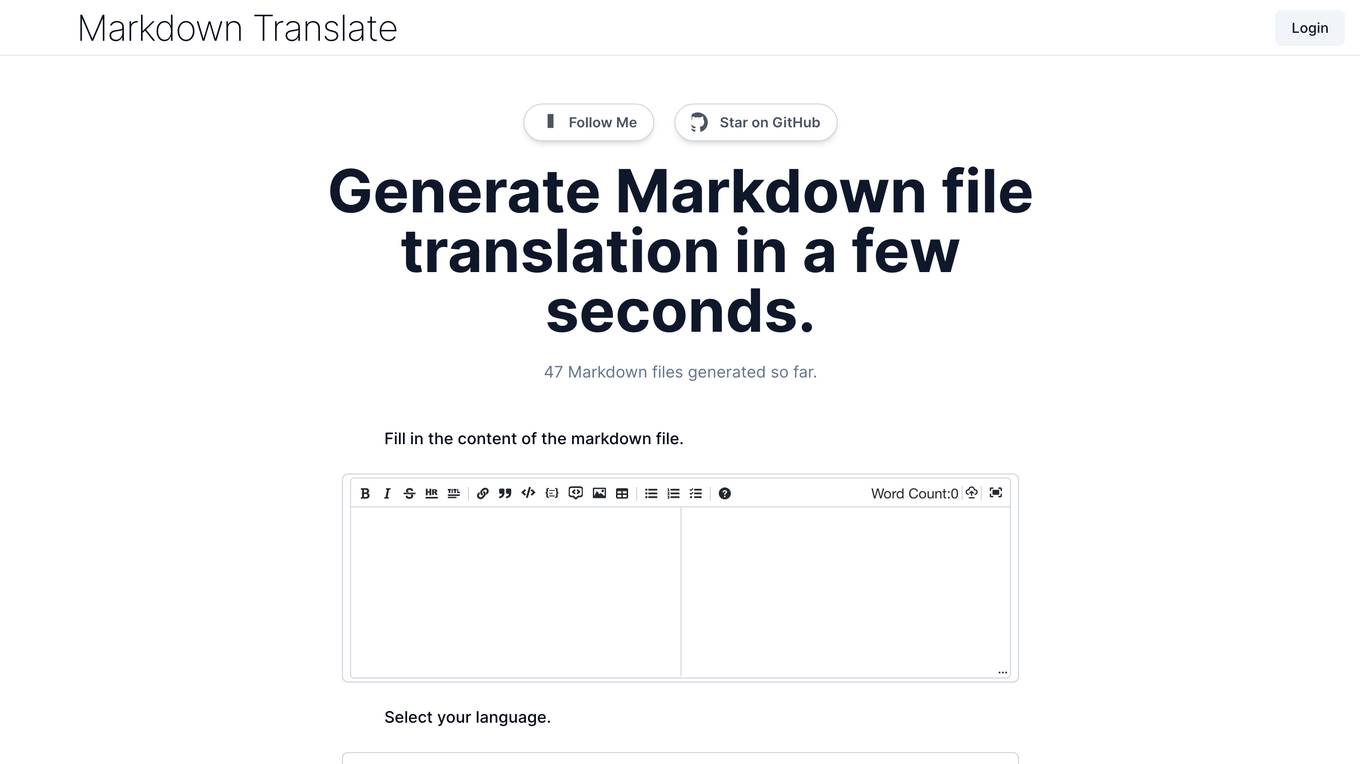 Markdown Translate screenshot