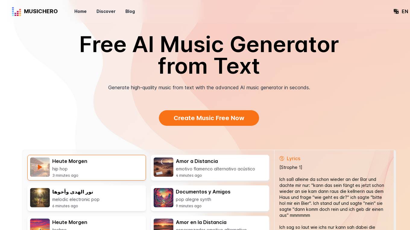 MusicHero.ai Screenshot