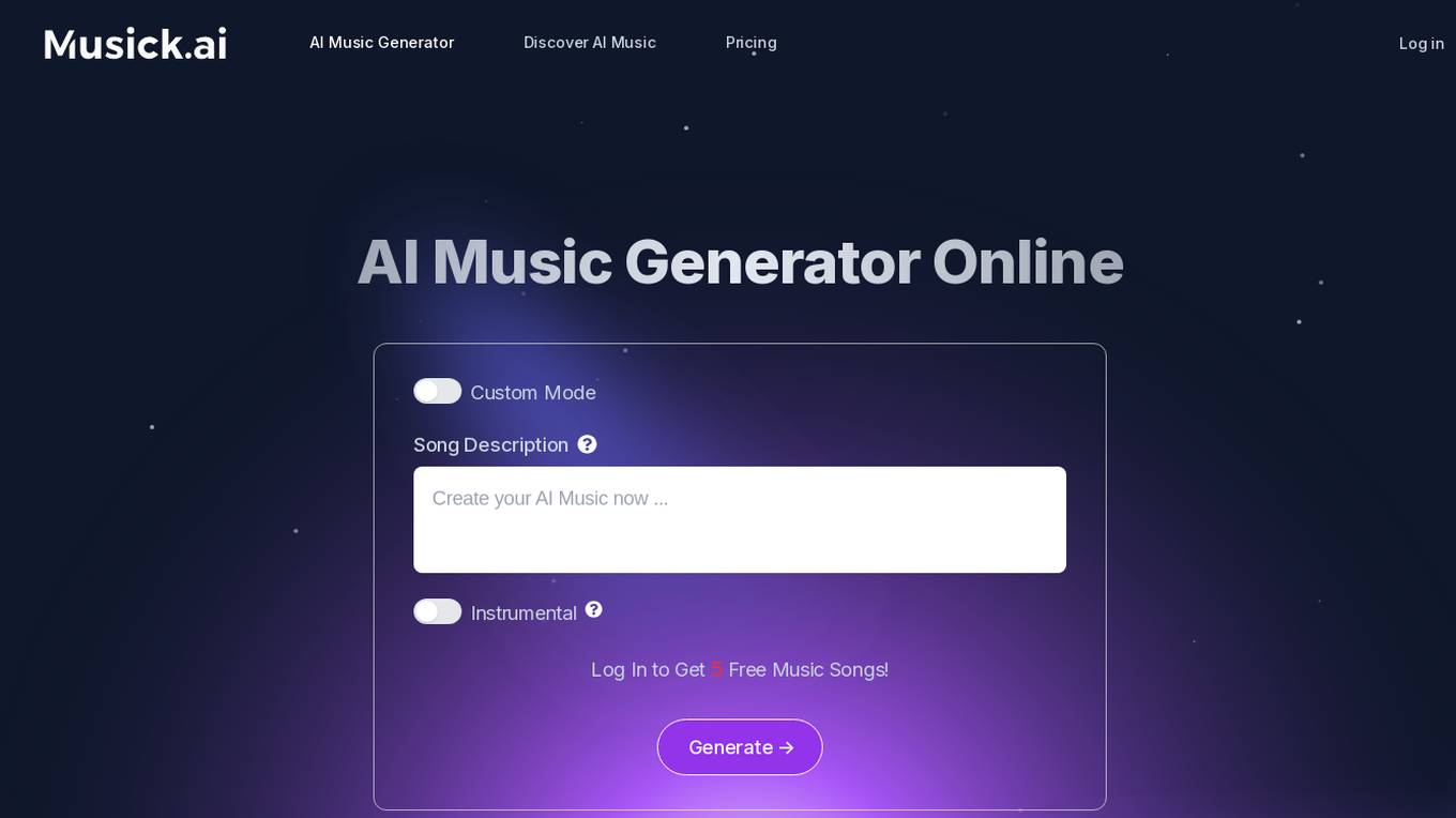 Musick.ai screenshot