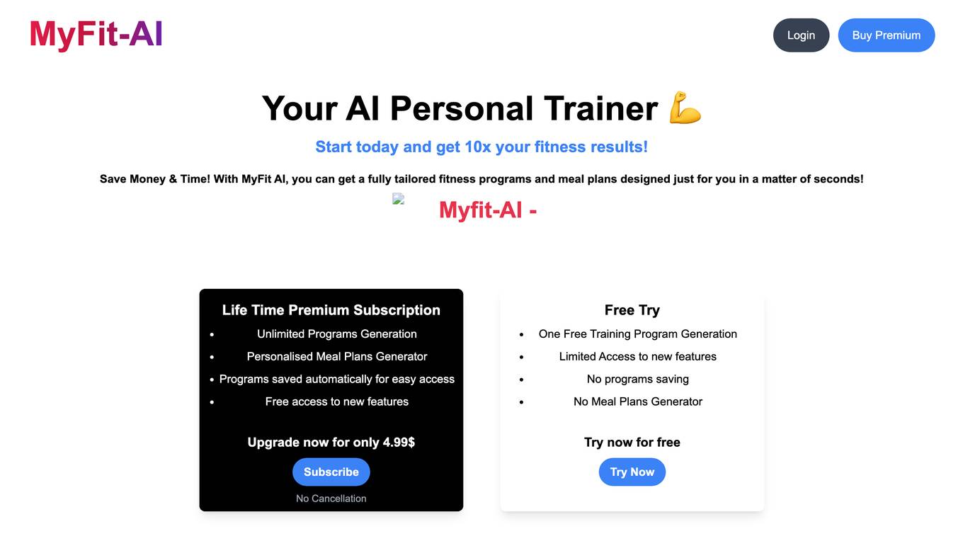 MyFit AI Screenshot