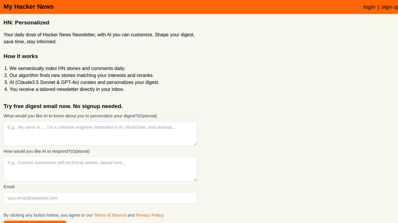 My Hacker News Screenshot