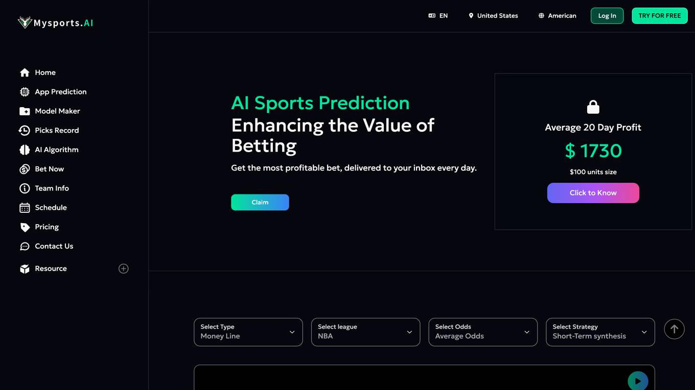 Mysports AI screenshot