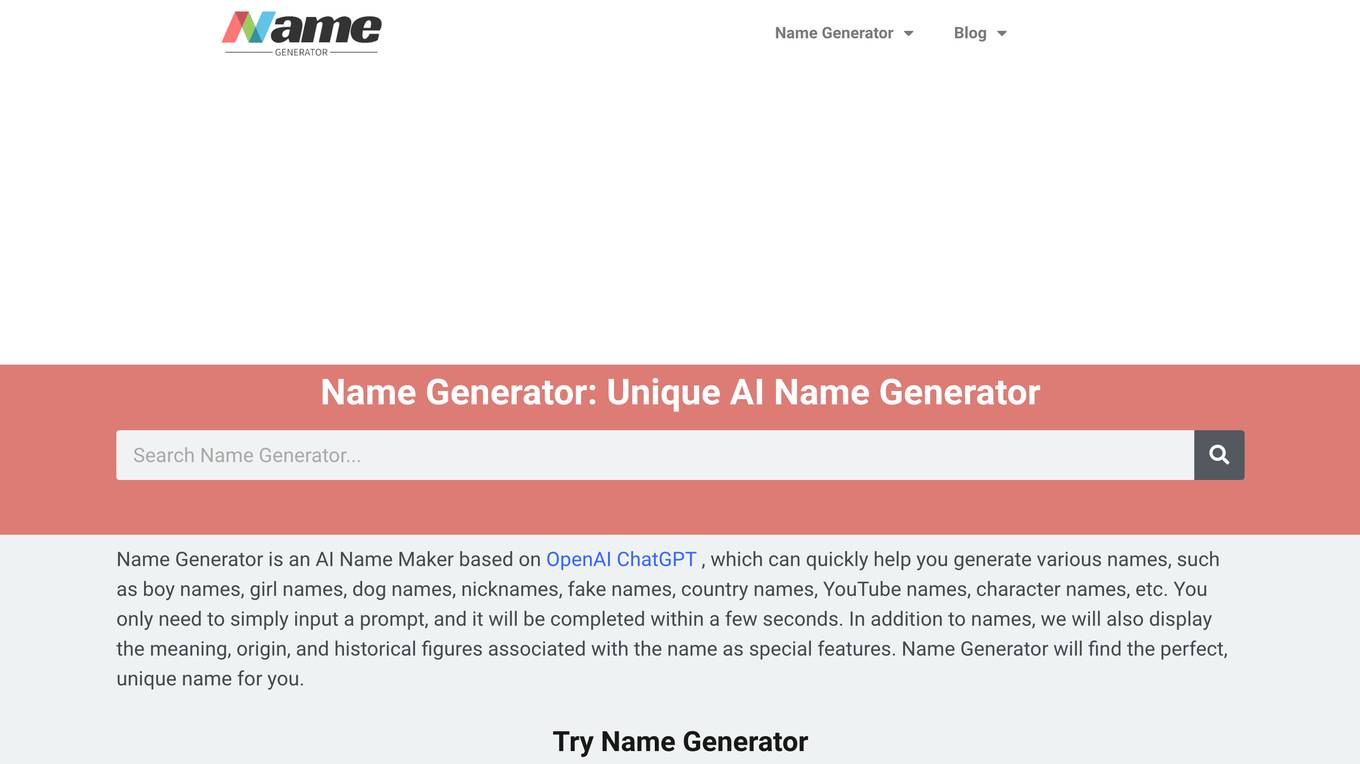 Name Generator Screenshot